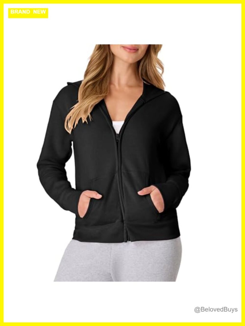 Hanes EcoSmart Fleece Full-Zip Hoodie Midweight Cotton Hooded Sweatshirt